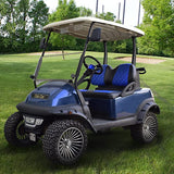Golf Cart Farm- Club Car Precedent Seat Cover- Black and Blue