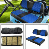 Golf Cart Farm- Club Car DS Seat Cover- Black and Blue