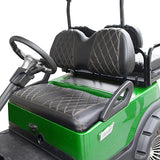 Golf Cart Farm- Club Car Precedent Seat Cover- Black w/ Brown
