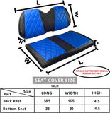 Golf Cart Farm- Club Car Precedent Seat Cover- Black and Blue