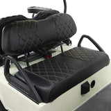 Golf Cart Farm- Club Car DS Seat Cover- Black w/ Brown