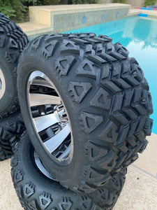 10” REVOLVER GOLF CART WHEELS AND ALL TERRAIN TIRES