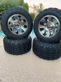 10” REVOLVER GOLF CART WHEELS AND ALL TERRAIN TIRES