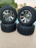 10” REVOLVER GOLF CART WHEELS AND ALL TERRAIN TIRES