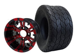 10" Vampire Red- Black Wheels & Tire Combo