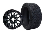 14" Venom Black Wheels & Tire Combo