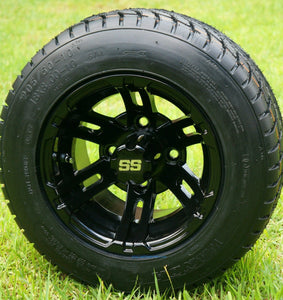 Top Seller Golf Cart - 10” Wheels and Tires. “Bull Dog” Set of 4 Wheels and Low Profile Tires