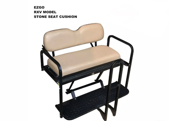 EZGO RXV- Rear Flip Seat Kit. GREAT GOLF CART BACKSEAT (FOR EZGO RXV 2008-2015 MODEL)