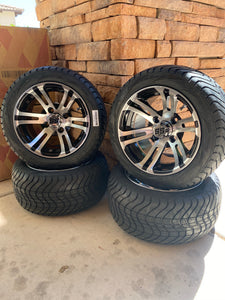 12” Bulldog Wheels Mounted to 215/40-12 Low Profile Tires
