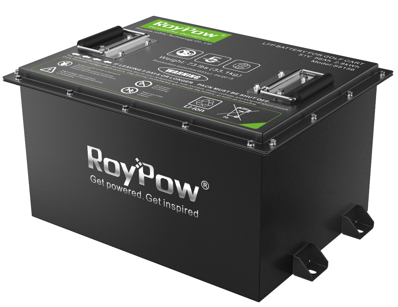RoyPow 48 Volt 50AH Complete Golf Cart Lithium Battery Bundle The Golf Cart Farm