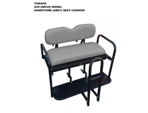 YAMAHA GOLF CART BACKSEAT-  Rear Flip Seat Kit AND Cargo Bed (For YAMAHA: Drive G29)