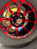 Custom 10” Golf Cart Wheels mounted to All Terrain Tires