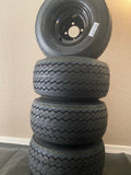Set of 4 Golf Cart Tires and Wheels (Pre-mounted)